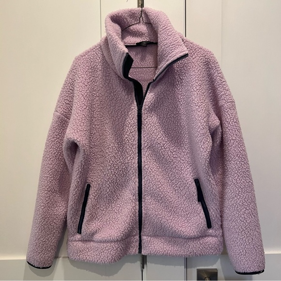 J. Crew Lavender Sherpa fleece jacket - Picture 2 of 5